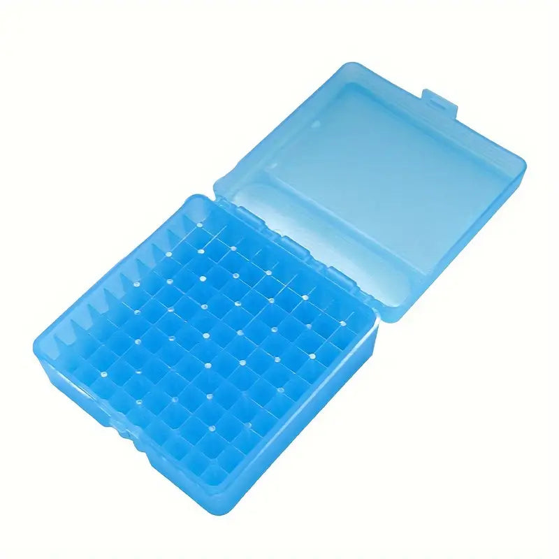 Blue PP Round Flip-Top Ammo Box, 100-Count