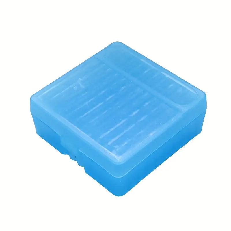 Blue PP Round Flip-Top Ammo Box, 100-Count