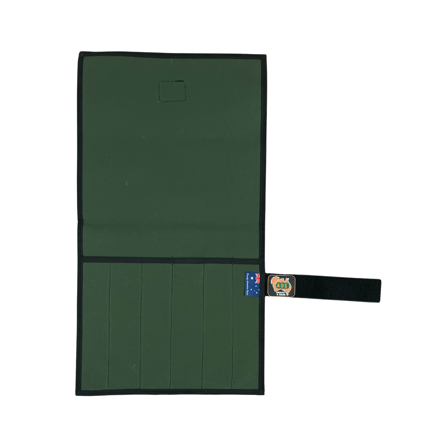 AOS Australian Made Canvas Knife, Tool & Utensil Wrap Roll – Full Canvas – Touch Tape Closure
