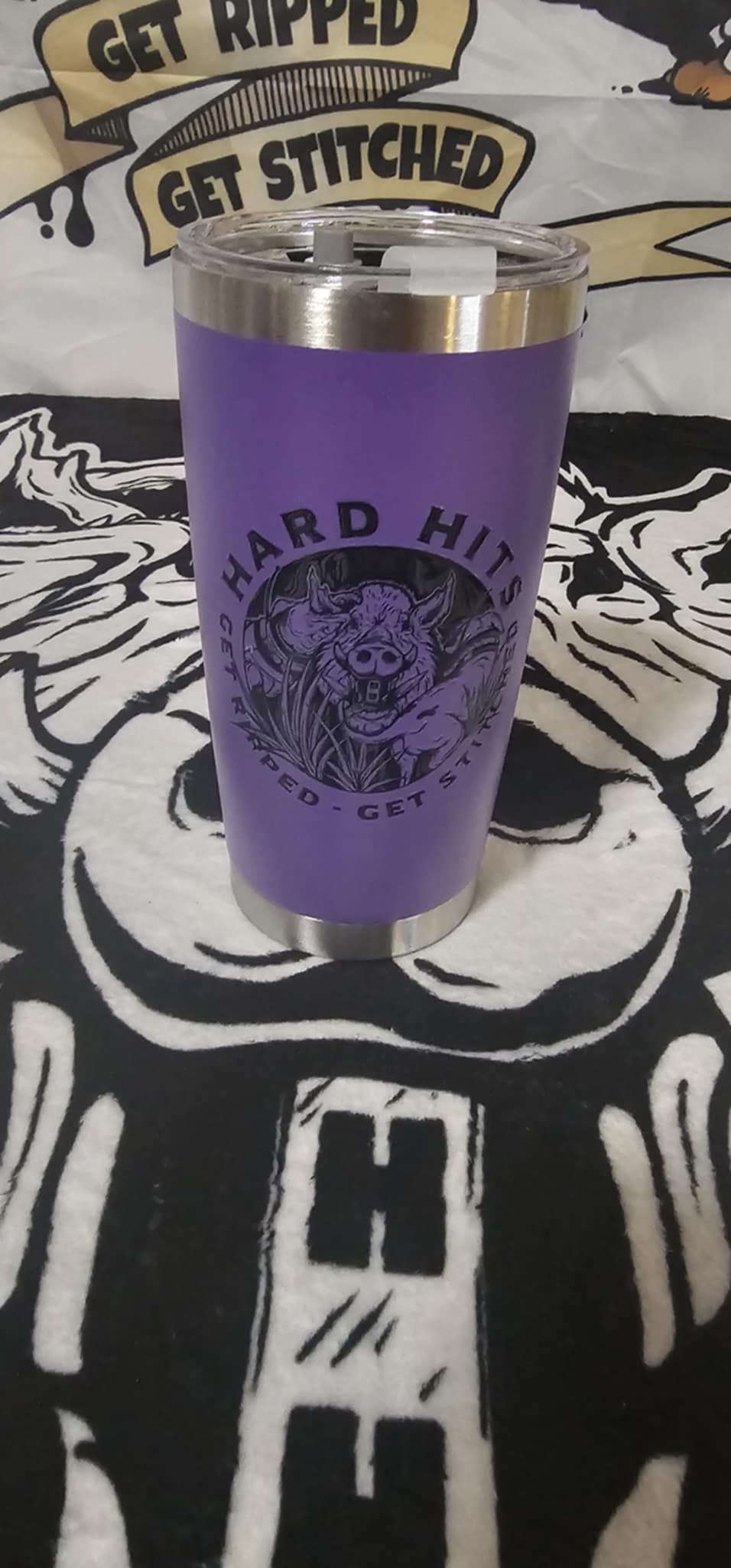 20oz Purple Drink cup with Straw