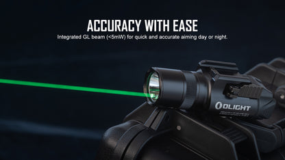 Olight BALDR Pro Rechargeable Rail Mount Light with Green Laser - 1350Lm