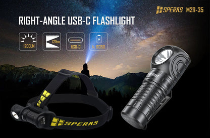 Speras M2R-35 Magnetic Base Torch Headlamp Combo