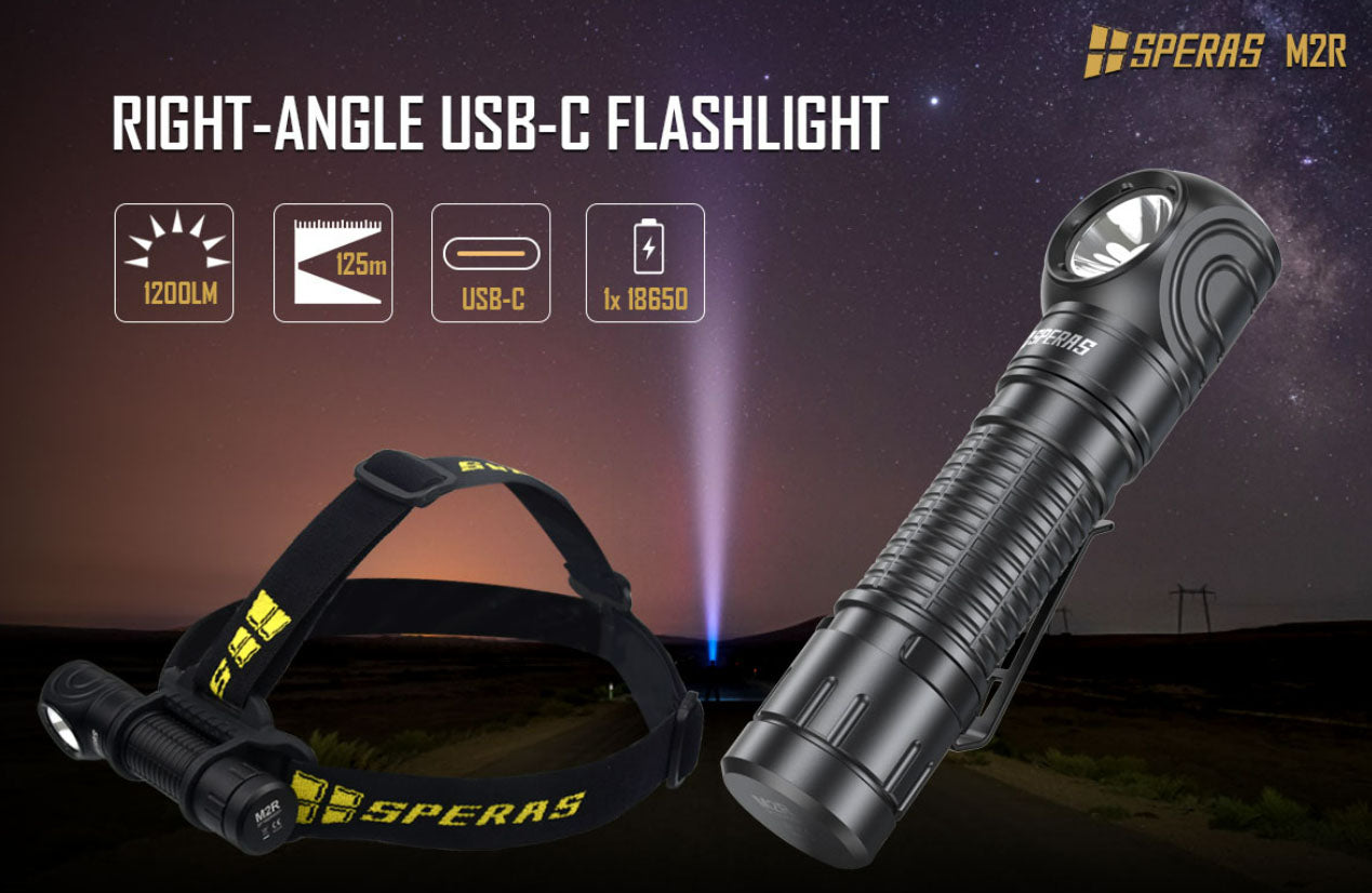 Speras M2R Magnetic Base Torch Headlamp Combo