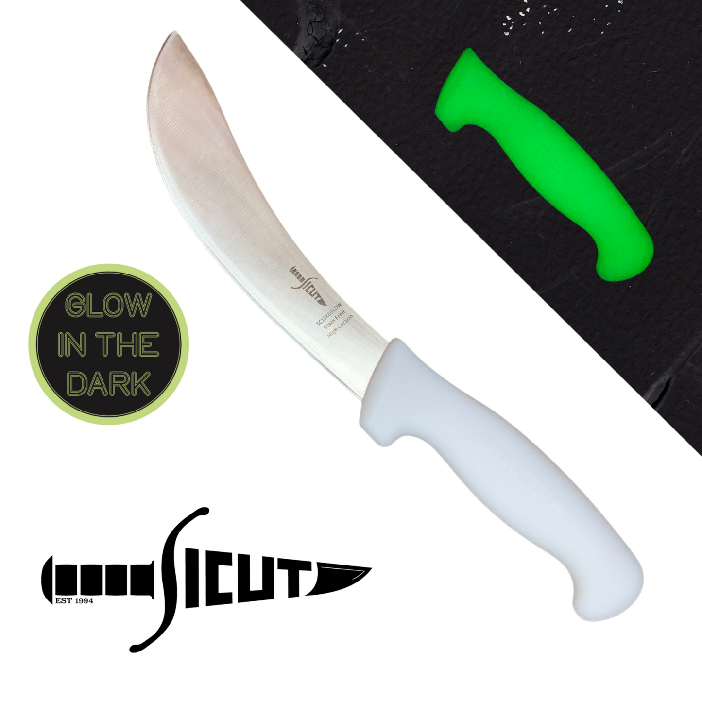 SICUT 6” SOFT GRIP SKINNING KNIFE