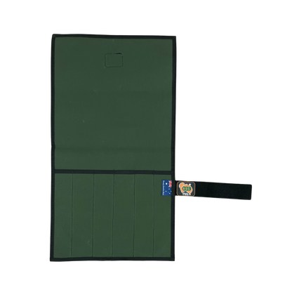 AOS Australian Made Canvas Knife, Tool & Utensil Wrap Roll – Full Canvas – Touch Tape Closure