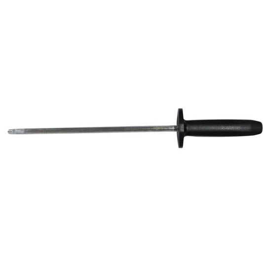 SICUT Sharpening Steel – Medium Cut – 10″ Honing Rod – Black Handle