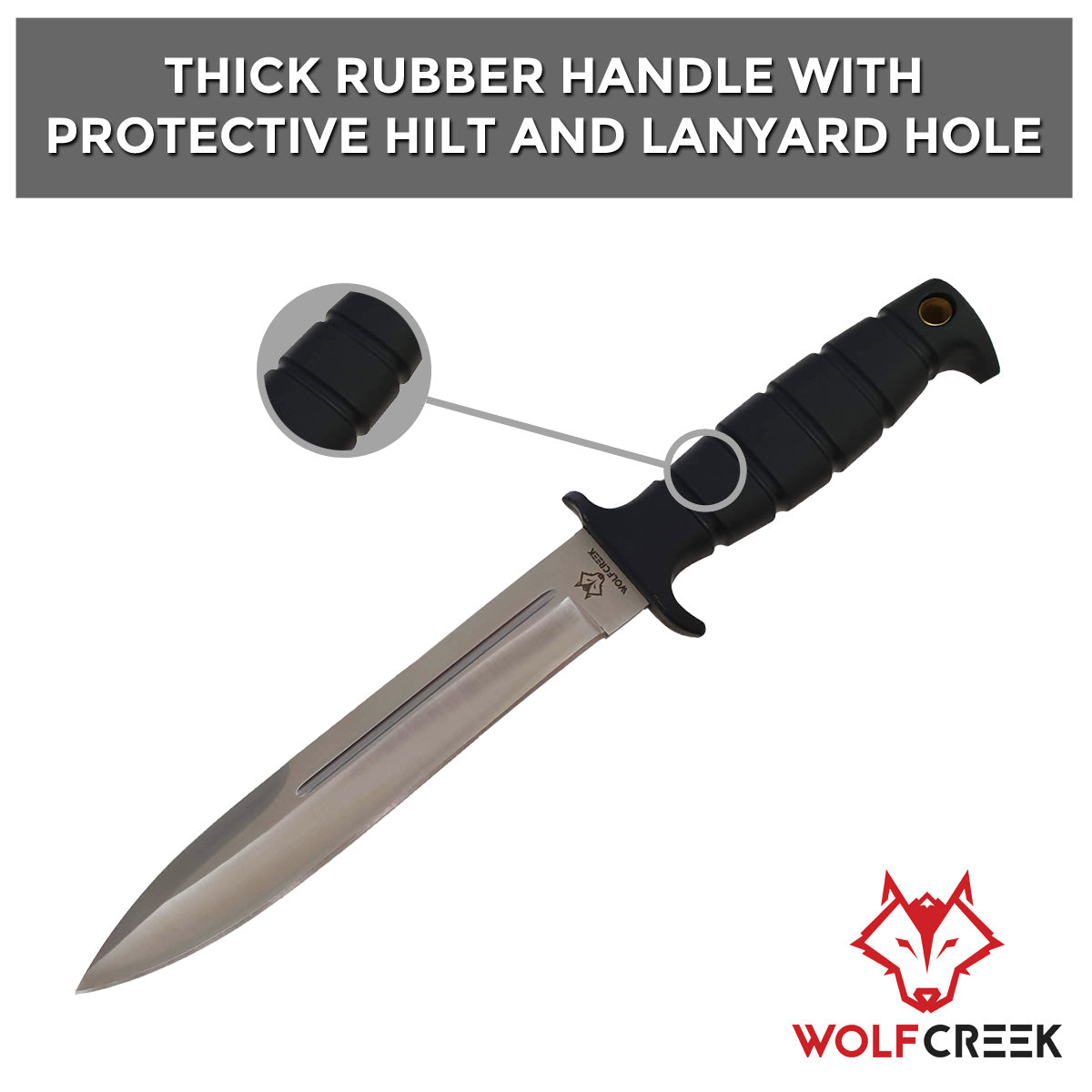 Wolf Creek Rubber Handle Pig Sticker Knife