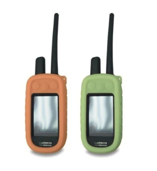 Garmin Alpha 100 GPS Dog Tracking Device Glow Protective Rubber Case Orange/Green