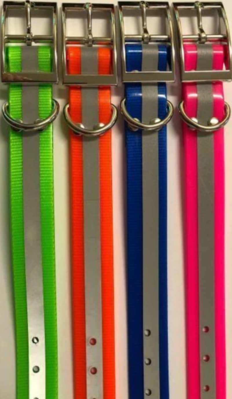 30” Fluro Reflective Dog Collar 6 colours