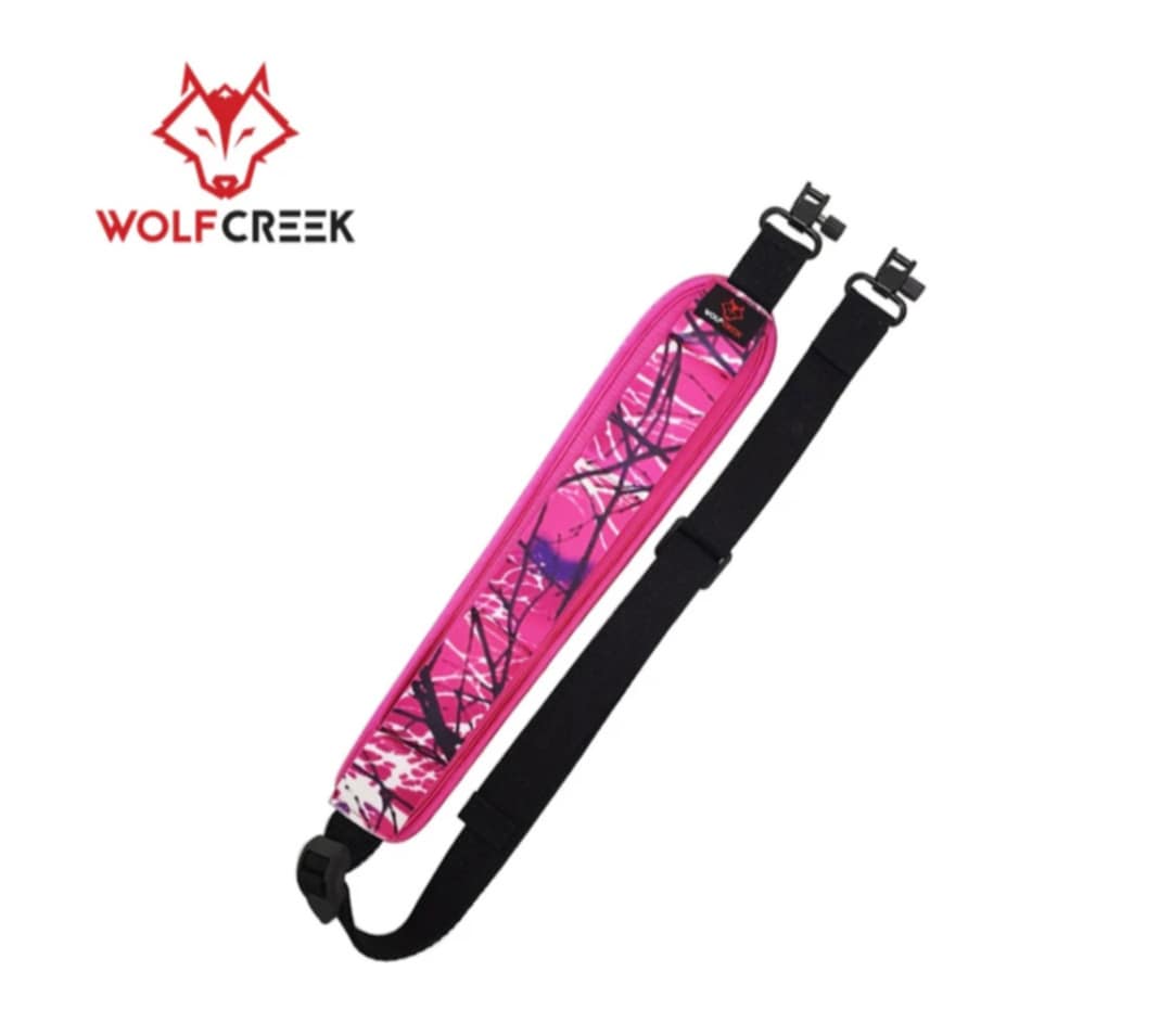 Wolf Creek Pink Camo or Brown Camo Comfort Stretch Gun Sling w Swivels