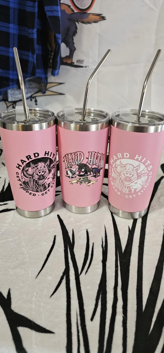 20oz Pink Drink cup with Straw